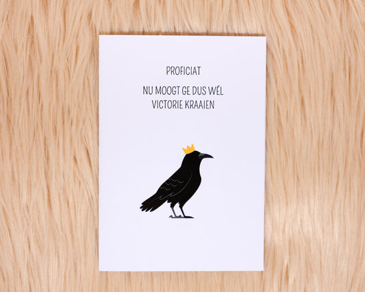 Proficiat, nu moogt ge dus wél victorie kraaien