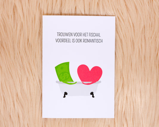 Trouwen voor het fiscaal voordeel is ook romantisch