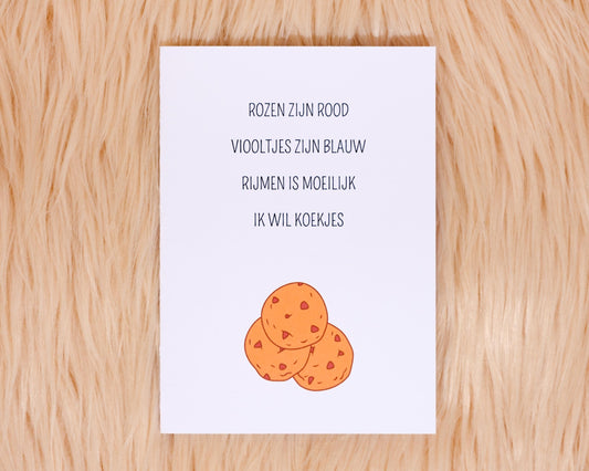 Rozen zijn rood... Ik wil koekjes
